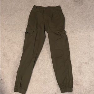 green cargo pants, never been warn